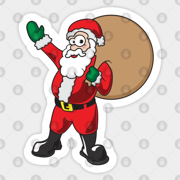 Santa Claus Carrying Gifts Sticker by MonkeyBusiness